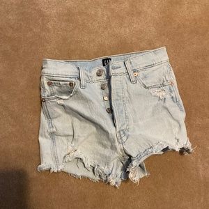 Light denim shorts